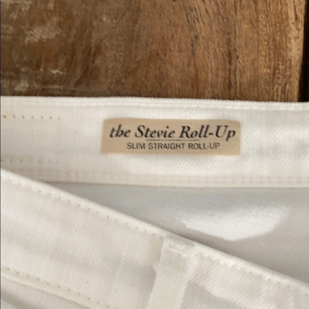 AG Stevie Roll up white Jeans